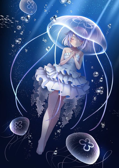 Jellyfish Anime, Underwater World, Jellyfish, Image Search, Phone Wallpaper, Anime Art, Anime