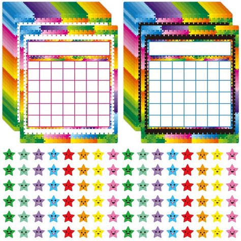 66 Pack Sticker Chart for Kids Classroom Incentive Chart with 2080 Reward Stars for Toddler Behavior Training Students Teaching Sticker Chart For Kids, Star Chart For Kids, Chore System, Classroom Incentives, Incentive Chart, Printable Star, Toddler Behavior, Sticker Chart, Chart For Kids