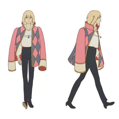 Walking Cycle, Walk Animation, Howl's Moving Castle Howl, Howl Pendragon, Walking Animation, 하울의 움직이는 성, Personajes Studio Ghibli, Howl And Sophie, Howls Moving