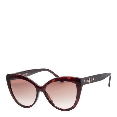 Women's Brown Jimmy Choo Sunglasses 56mmDimensions: 57 x 16 x 145mmModel: SINNIEGS-86-HAComposition: AcetateColour: Brown