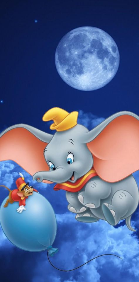 Disney Dumbo Tattoo, Disney Dumbo Art, Dumbo Wallpaper, Dumbo Art, Disney Viejo, Dumbo Cartoon, Dumbo Disney, Baby Dumbo, Walt Disney Characters