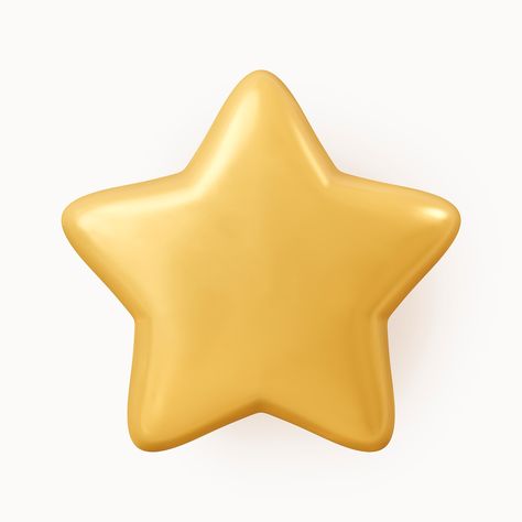 Star 3d Icon, Star Sticker Png, Cute Star Icon, Star Objects, Sticker For Phone, Stars Shape, Star Y2k, Png Star, Upcycle Kids