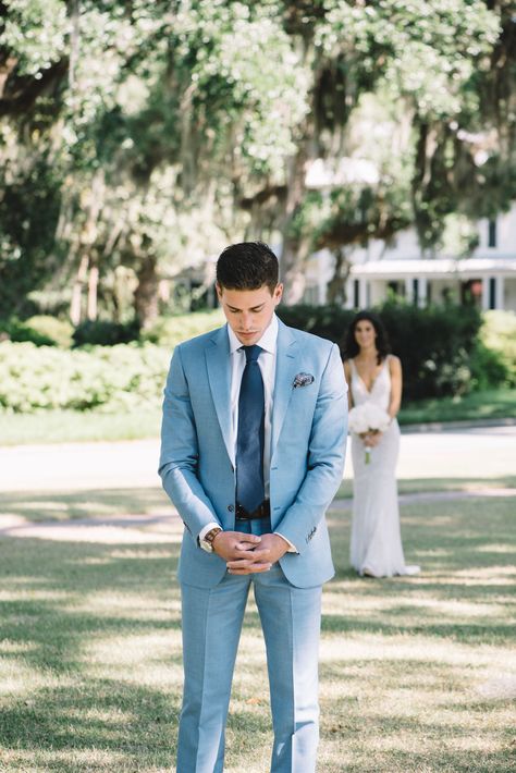 Blue Men’s Suits Wedding, Dusty Blue Groomsmen Attire Suits, Wedding Suits Groom Light Blue, Dusty Blue Groom Attire, Men’s Light Blue Wedding Suit, Light Blue Mens Wedding Suit, Groom Suit Blue Light, Light Blue Groomsman Suit, Groom Attire Blue Suit