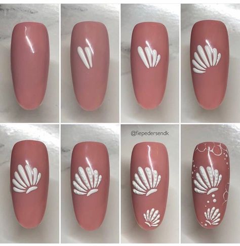 Shell Nail Art, Unghie Sfumate, Gel Paint, Nail Drawing, Nail Techniques, Nail Designs Tutorial, Nail Art Techniques, Nail Art Designs Videos, 3d Painting