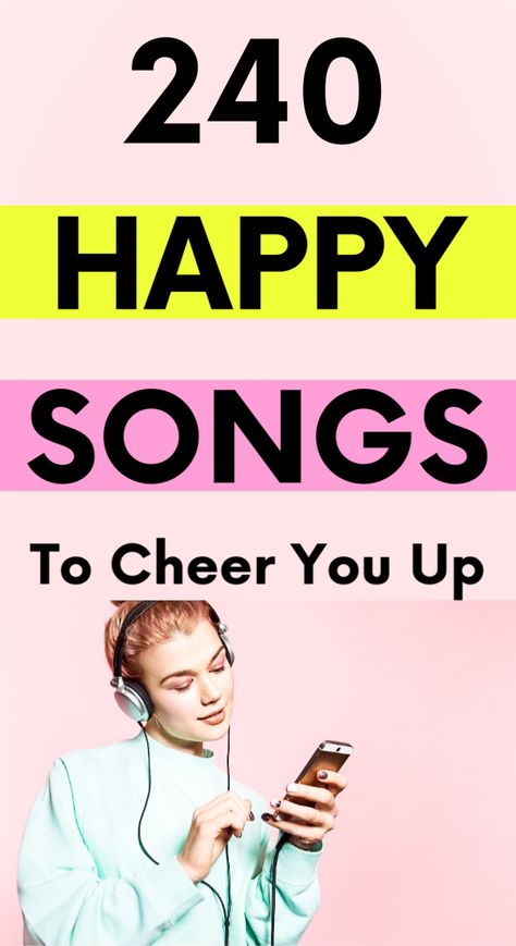 Playlists to listen to when feeling down. Feel good music. Happy songs. How to be happy. Self help. Good playlists to listen to. Happy songs playlist. Songs to listen to. Playlists to listen to. #music #playlist #songs Songs To Boost Your Mood, Positive Songs Playlist, Easy Listening Playlist, Uplifting Music Playlists, Feel Good Songs Happy, Songs To Make You Happy, Uplifting Songs Playlists, Popular Songs To Add To Your Playlist, Theme Songs For Your Life