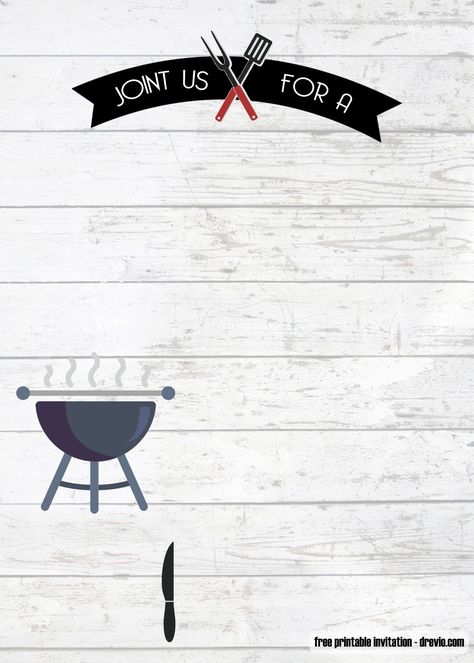 FREE Printable BBQ Birthday Invitation Templates Bbq Invitation Template, Barbeque Invitations, Bbq Flyer, Bbq Birthday Party, Bbq Birthday, Birthday Party Checklist, Bbq Party Invitations, Bbq Baby Shower Invitations, Fun Invitation