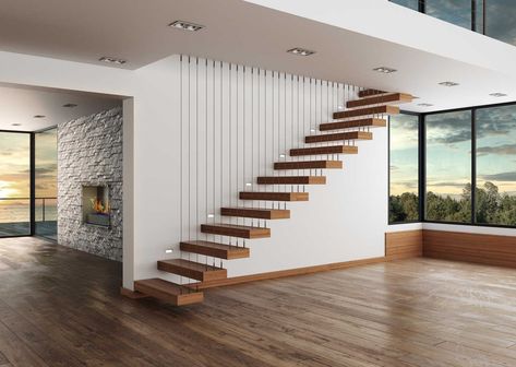 Vertical Wire Wall | Wire Rope Balustrade | SWR Balustrade درج السلم, Staircase Design Modern, Stairs In Living Room, House Staircase, Escalier Design, Staircase Remodel, Stairway Design, Stairs Design Modern, Floating Stairs