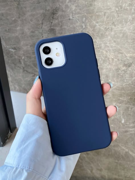 Iphone 11 Blue Case, Blue Phone Cover Aesthetic, Navy Phone Case, Navy Blue Phone Case, Dark Blue Phone Case, Blue Case Iphone, Simple Phone Cases, Phone Cases Blue, Silicon Phone Cases