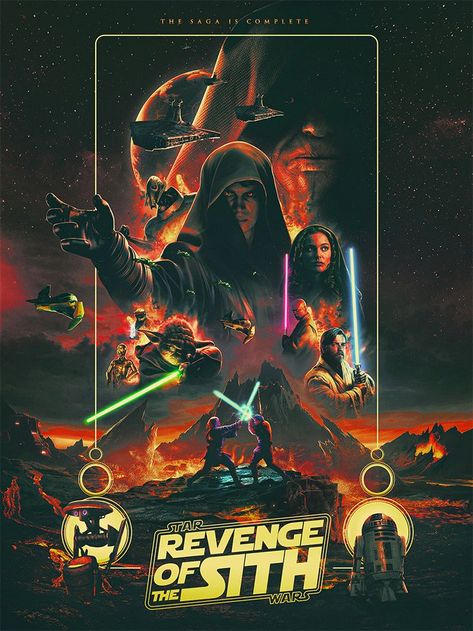 Star Wars Revenge of The Sith Key Art Poster made by Lodgiko follow me on IG for more content Star Wars Painting, Anakin Vader, Star Wars Background, Revenge Of The Sith, Star Wars Anakin, The Sith, Cuadros Star Wars, Star Wars Film, Star Wars Wallpaper