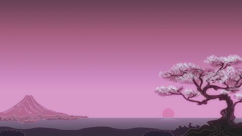 Sakura Japanese Minimal Art Sakura wallpapers, Sakura Japanese Minimal Art wallpaper, sakura 4k wallpapers Desktop Wallpaper 1920x1080, 컴퓨터 배경화면, 1366x768 Wallpaper Hd, Monte Fuji, Mont Fuji, Arte 8 Bits, Minimal Wallpaper, Wallpaper Animes, Tree Illustration