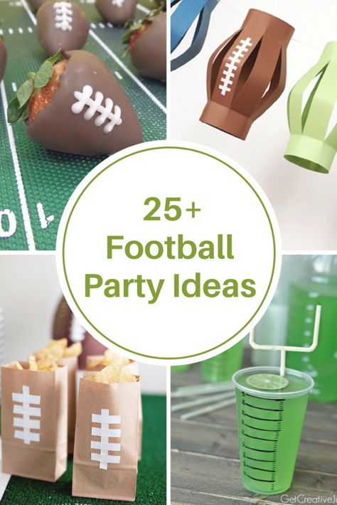 Super Bowl Party Ideas American Football Party, Football Party Ideas, Sandwich Vegetarian, Football Party Foods, Football Party Decorations, Football Snacks, Football Theme Party, Super Bowl Football, Football Birthday Party