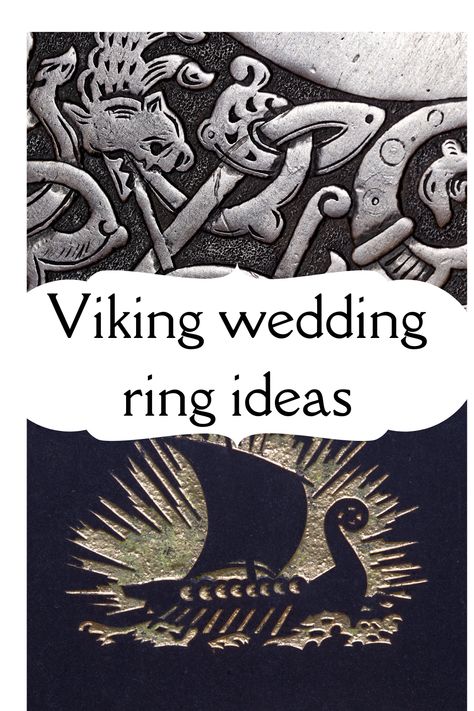 Viking Wedding Band Tattoo, Nordic Wedding Rings, Viking Engagement Ring, Viking Wedding Ideas, Viking Weddings, Viking Wedding Rings, Viking Themed Wedding, Viking Man, Pagan Life