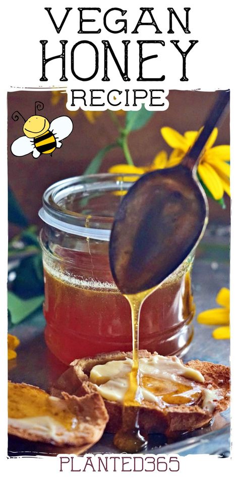 Veganized Recipes, Vegan Honey Recipe, Homemade Essentials, Vegan Honey, Vegan Dressing, Culinary Lavender, Vegan Sauces, Bee Friendly, Vegan Dessert