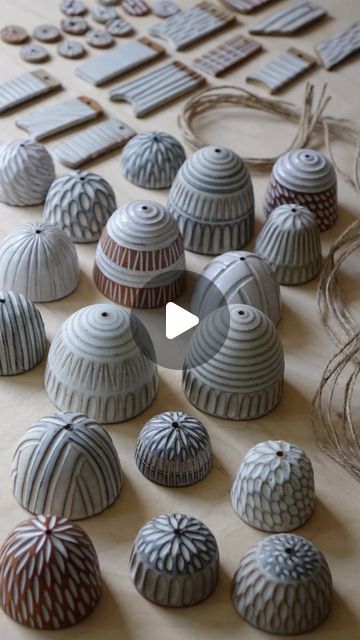 Pottery Bells How To Make, Pottery Garden Art, Ceramic Bells Handmade, Pottery Bells, Modern Ceramics Design, Holiday Pottery, Ceramic Bells, In My 30s, My 30s