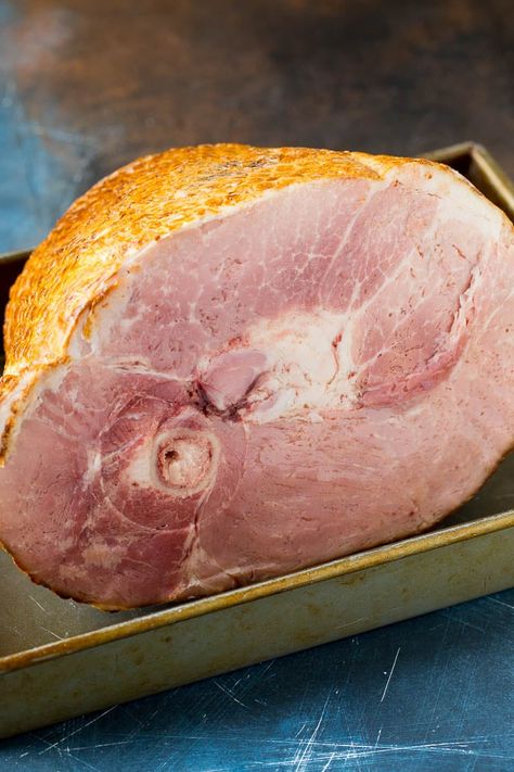 This is a complete guide on how to cook a ham. With detailed information on preparation methods, cooking times, ham glaze ideas and tips and tricks for success, you'll be able to turn out a perfect holiday ham year after year! Ham In Oven Precooked, Half Ham Recipes Ovens, Ham Cooking Time, Hickory Ham, Cook A Ham, Brown Sugar Glazed Ham, Precooked Ham, Smoked Ham Recipe, Ham In The Oven