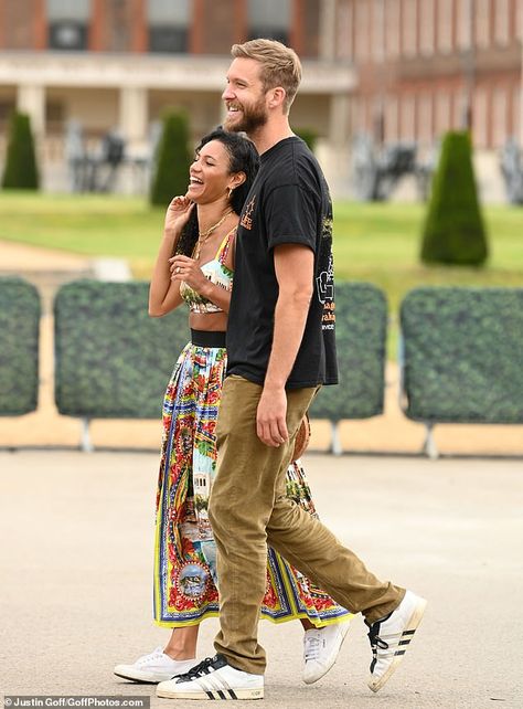 Newly single Calvin Harris puts on a cosy display with Vick Hope as they visit Chelsea Flower Show | Daily Mail Online Vick Hope, Newly Single, We Found Love, Radio Host, Calvin Harris, Chelsea Flower, Chelsea Flower Show, Flower Show, Record Producer