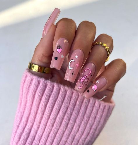 Birthday Nails Scorpio, Nails Scorpio, Scorpio Nails, Pretty Nail Polish Colors, Nails Birthday, Season Nails, Gel French Manicure, Nails Beautiful, Scorpio Season