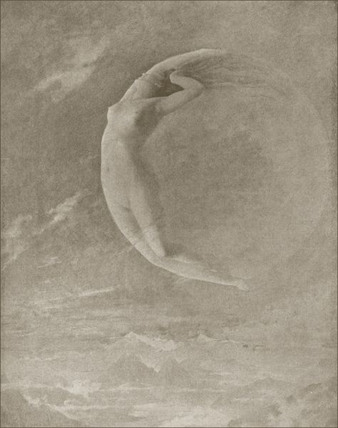 Albert Aublet (1851 - 1938)             New Moon      Master Paintings of the… Albert Aublet, Oh My Goddess, Sun Moon Stars, Anais Nin, Luna Lovegood, Wow Art, Moon Magic, Moon Goddess, Moon Art