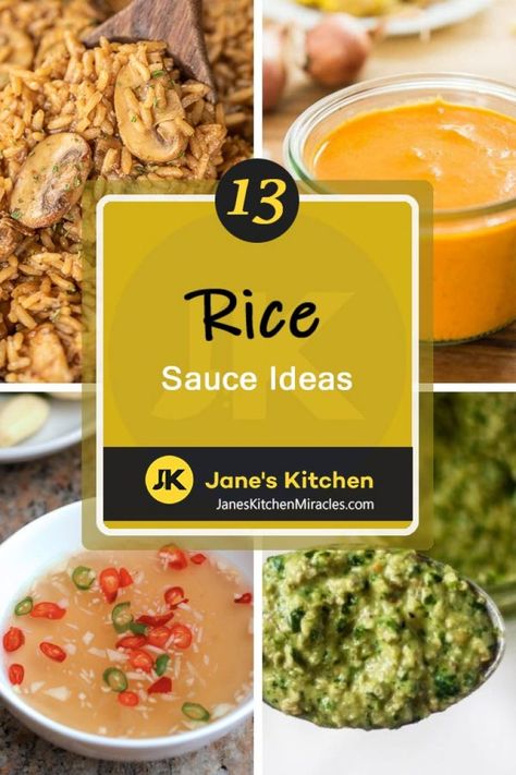 Choosing the right sauce for rice doesn't need to be difficult. Take a look at our list of delectable sauces that will make your rice dish pop on the plate.    #sauces #sauce #rice #ricesauce #brownricesauce #whitericesauce #ricesauces #saucerecipes #whattoputonrice Good Sauce For Rice, Sauce To Put On Rice, Sauce For Rice And Veggies, Sauces For Rice Bowls, Rice Sauce Recipes, Sauces For Rice, Sichuan Sauce, Rice Sauce, Dips Recipes