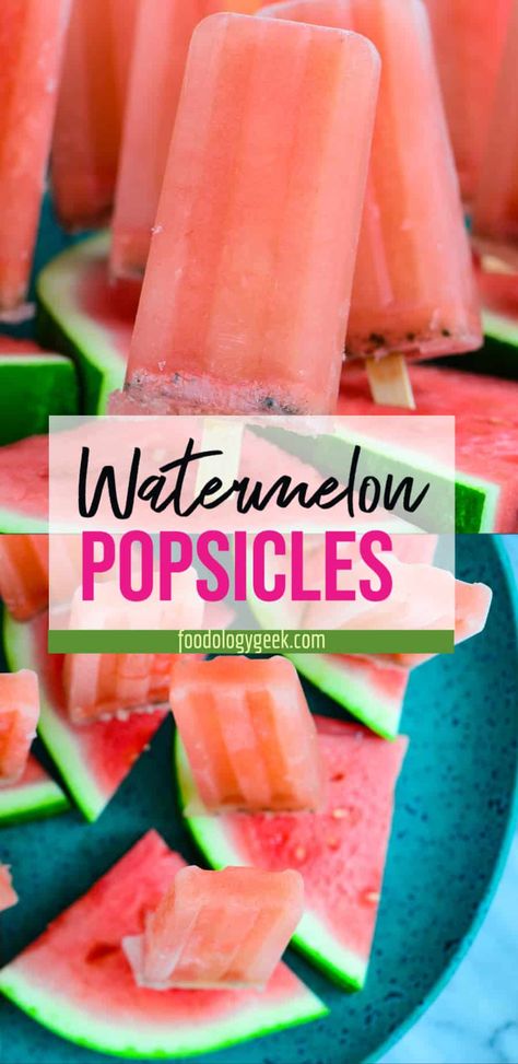 Real Fruit Popsicles, Fresh Fruit Popsicles, Watermelon Popsicles Recipe, Fruit Popsicle Recipes, Fruit Ice Pops, Frozen Popsicles, Lemonade Popsicles, Healthy Popsicle Recipes, Watermelon Popsicles