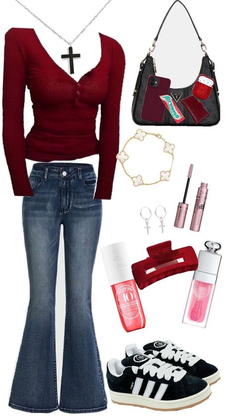 12-18 Elana Outfit, Vampire Outfit Casual, Vampire Diaries Elena Outfits, Vampire Look Outfits, The Vampire Diaries Outfits, Lottie Core, Casual Vampire Outfits, Vampire Inspired Outfits, Modern Vampire Outfit