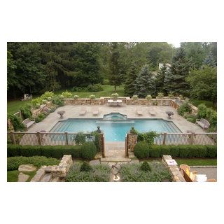 The finished product Swimming Pool Construction, Rectangular Pool, Building A Fence, Backyard Pool Landscaping, Pool Construction, Pool Fence, Fence Landscaping, Backyard Fences, Pool Design