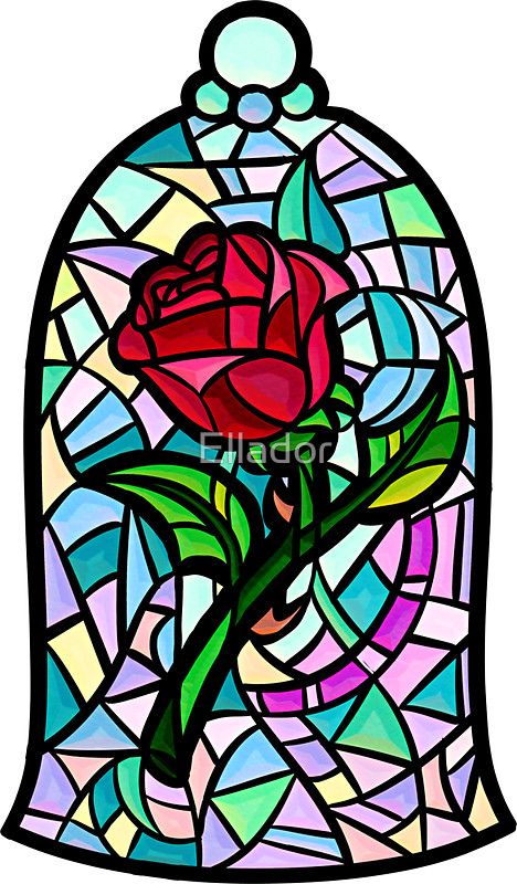 Casa Disney, Disney Stained Glass, Enchanted Rose, Stained Glass Diy, Pinturas Disney, Disney Tattoos, Stained Glass Window, Stained Glass Patterns, Glass Art Sculpture