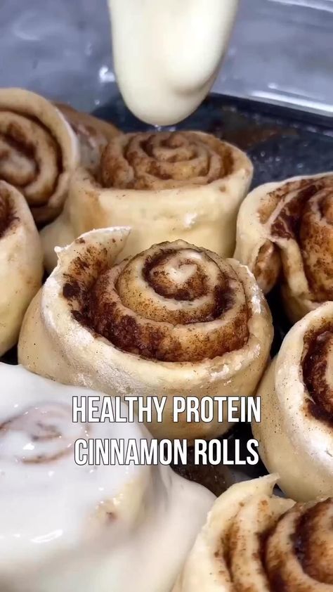 Gymrat Recipes, Protein Cinnamon Rolls, High Protein Desserts, Cinnamon Roll Dough, Healthy Protein Snacks, Healthy High Protein Meals, Protein Desserts, Dough Ingredients, Low Calorie Desserts