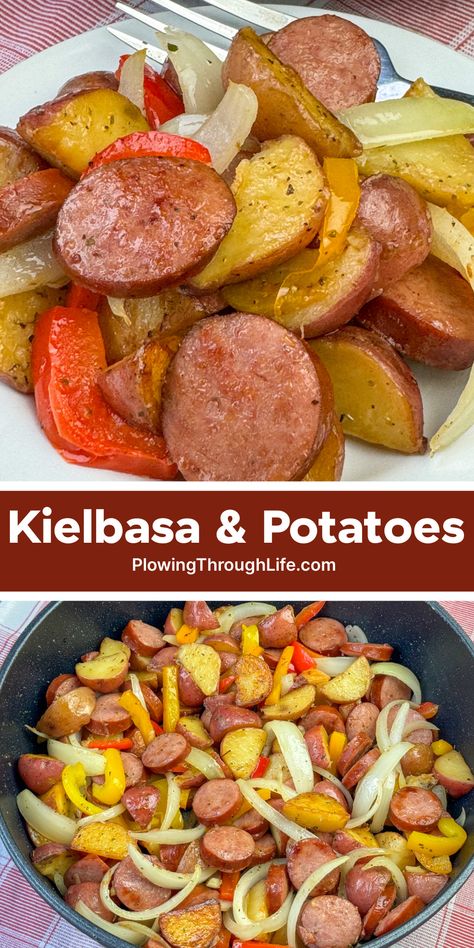 Sausage Recipes Potatoes, Potatoes Onions And Peppers, Turkey Kielbasa Recipes, Kielbasa Casserole, Kilbasa Sausage Recipes, Easy Kielbasa Recipes, Polish Sausage Recipes, Potato Recipes Crockpot, Chicken Tortillas