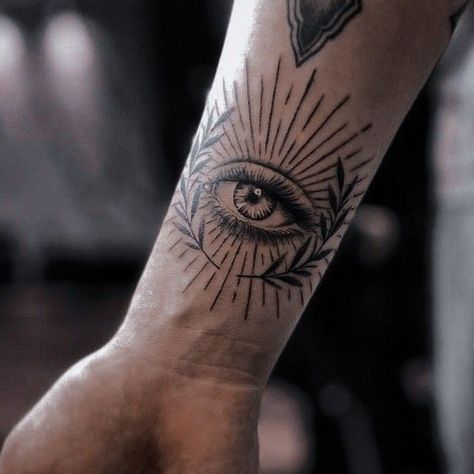 Knew Tattoos For Men, Trial And Error Tattoo, Men Eye Tattoo, Gothic Eye Tattoo, Forearm Eye Tattoo, Mens Eye Tattoo, All Seeing Eye Tattoo Men, 3rd Eye Tattoo Men, Eye Tattoo Leg