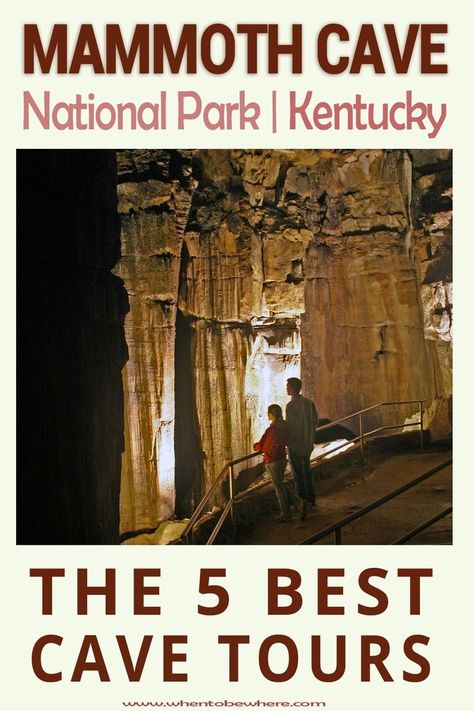 The 5 BEST CAVE TOURS for Mammoth Cave National Park – Kentucky! Plus: Season guide (summer, fall, winter, spring), lodging and camping tips, weather details. How to avoid the crowds in June, July, August! Tips for families and kids. [with advertisements] #mammothcave #kentucky Mammoth Cave Kentucky, Kentucky Camping, Kentucky Attractions, Kentucky Vacation, Kentucky Bourbon Trail, Mammoth Cave National Park, Cave City, Kentucky Travel, Camping Vacation