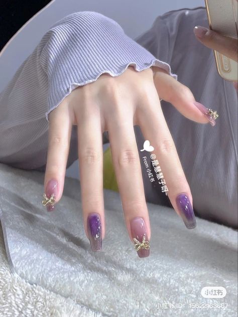 Purple Blush Nails, Hottest Nail Trends, Graffiti Nails, Nails Painted, Trendy Nail Designs, Nail Looks, Asian Nails, Nail Trend, Blush Nails