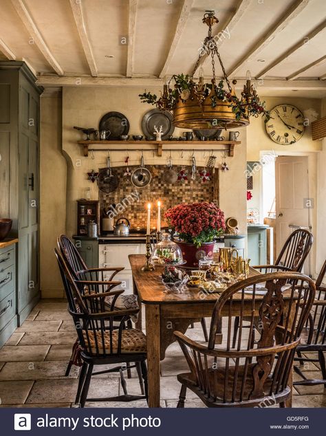 Kitchen Aga, Decor Plants, Casa Country, Casas Coloniales, Casa Vintage, Cottage Kitchens, French Country Kitchen, Cottage Interiors, Skyfall