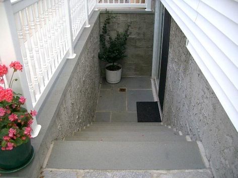 Basement Steps, Exterior Entrance, Basement Doors, Basement Entrance, Apartment Entrance, Apartment Exterior, Basement Inspiration, Basement Windows, Basement Apartment