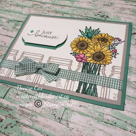 May 2020 • Birdsnest Designs ~ Denise Cox Stampin Up Jar Of Flowers Cards, Stampin Up Jar Of Flowers 2020, Jar Of Flowers Stampin Up Cards, Stampin Up Jar Of Flowers, Jars Of Flowers, Jar Of Flowers, Mason Jar Cards, Stampin Up 2020 2021, Sunflower Cards