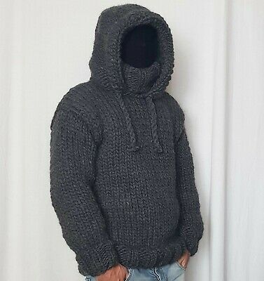 !@#& Hand knitted VERY THICK 100% WOOL mens sweater... Sweater With Turtleneck, Crochet Hoodie, Velvet Sweater, Woolen Sweaters, Hoodie Pattern, Pullover Sweater Men, Knit Men, Mens Hoodie, Hand Knitted Sweaters