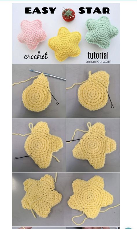 Crochet Stuffed Star Free Pattern, Star Keychain Crochet Pattern, Amigurumi Star Free Pattern, Crochet Star Keychain Free Pattern, Crochet Star Free Pattern, Star Keychain Crochet, Single Skein Crochet Projects, Crochet Keychain Pattern Free, Crochet Star Pattern