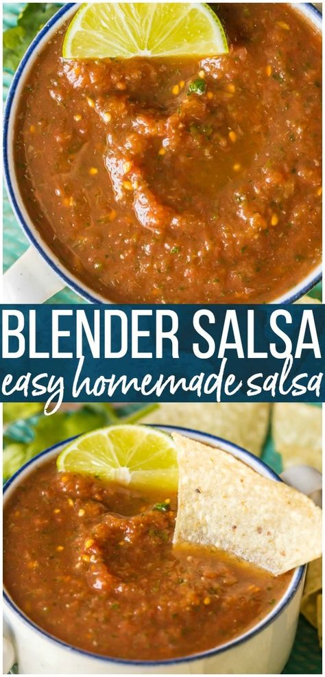 Hot Salsa Recipes, Spicy Salsa Recipe, Easy Homemade Salsa Recipe, Best Salsa Recipe, Blender Salsa, Mexican Salsa Recipes, Easy Homemade Salsa, Fresh Salsa Recipe, Easy Salsa Recipe