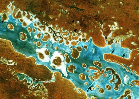 From space, Earth is living art. -  Lake Amadeus in Australia's Northern Territory. (Photo: ESA) Australia Landscape, Beauty Dish, Abstract Inspiration, Aerial Images, Aerial Arts, Image Nature, Satellite Image, Amazing Images, Drone Photos