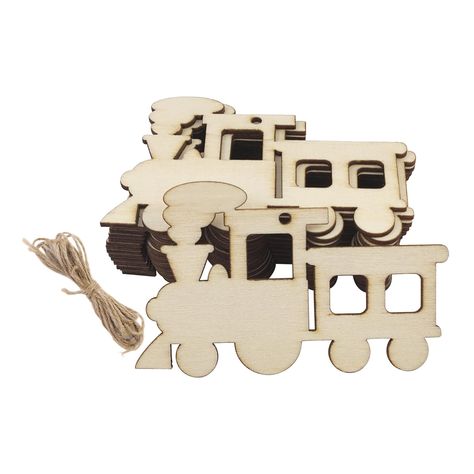 PRICES MAY VARY. Unfinished wood Train cutouts are made of high quality natural wood for durable use; Eco-friendly, with smooth surface, easy to paint and write. Wooden Train craft size about: 3.9inch/ 10cm; Thickness: 0.1inch/ 0.25cm; You may stain, drill, curve and decorate them as you like, bring a casual and elegant feeling. Package includes 30 pieces Train shape ornaments crafts; Enjoy the wood painting fun with your family, enough for you to use in daily life. Ideal for hangers, card makin Diy Gift Tags, Train Crafts, 3d Svg Files, Wooden Cars, Thomas Birthday, Wood Train, Train Ornament, Gift Tags Diy, Train Art