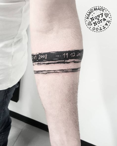 10 Best Black Band Tattoo Ideas You'll Have To See To Believe! | Outsons | Men's Fashion Tips And Style Guides Tattoo On The Arm For Man, Brand New Tattoos Band, Small Band Tattoos For Men, Mens Band Tattoo Forearm, 3 Band Tattoo, Banding Tattoos, Tattoo Ideas For Men Arm Band, Unique Armband Tattoos For Men, 2 Bands Tattoo