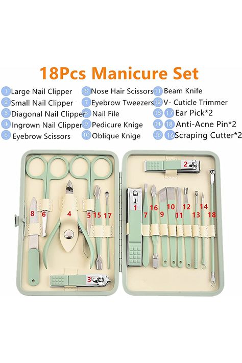 Manicure Equipment Tools, Manicure And Pedicure Tools, Nail Care Essentials, Pedicure Tools How To Use, Manicure Tools How To Use, At Home Nail Kit, Manicure Kit Tools, Nail Knowledge, Manicure Set Tools