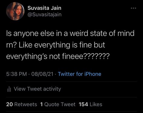 Everybody Weird Tweets, Weird Tweets, Being Weird, Everything Is Fine, Fact Quotes, Relatable Quotes, Tweet Quotes, Mindfulness, Twitter