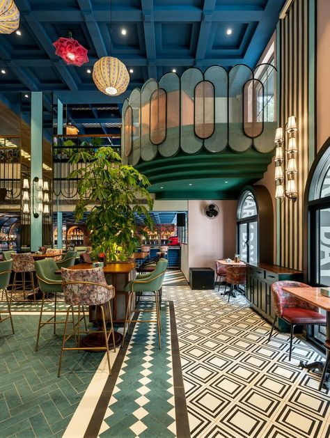 5 beautiful Art Deco inspired restaurants in India | Architectural Digest India Korean Bedroom, Luxury Restaurant Interior, Restaurant Design Inspiration, Modern Restaurant Design, Design Café, Luxury Restaurant, Restaurant Concept, Hotel Interior Design, Modern Restaurant