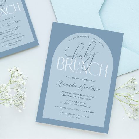 Boy Dusty Blue Baby Brunch Baby Shower Invitation #zazzle #weddinginvitations #birthdayinvitations #babyshowerinvitations #zazzleinvitations #monogram #businesscards #graduation #homedecor Brunch Baby Shower Invitation, Baby Brunch Invitation, Invitation Dusty Blue, Boy Shower Themes, Baby Boy Sprinkle, Baby Boy Invitations, Baby Brunch, Boy Shower Invitations, Modern Baby Shower Invitations