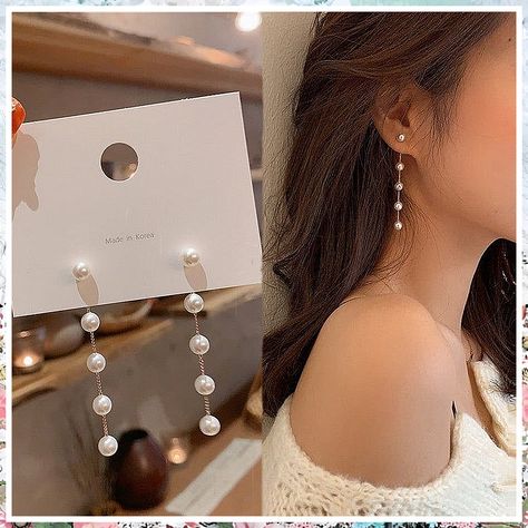 Wedding Earrings - Who does not enjoy getting a great deal from leading brands. Click to find out more NOW! Long Pearl Earrings, Prom Accessories, Wedding Pendant, Long Tassel Earrings, Prom Jewelry, Classic Earrings, Wedding Party Jewelry, Tassel Drop Earrings, Jewelry Birthday