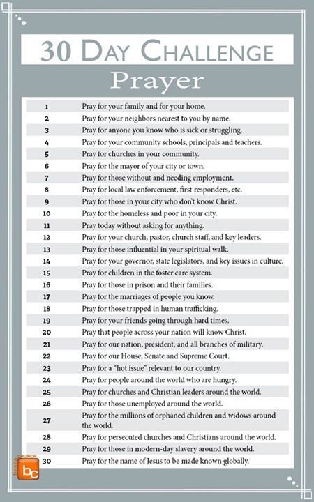 30 Day Prayer Challenge 30 Day Prayer Challenge, Disiplin Anak, Prayer Challenge, Praying For Your Family, Prayer Closet, Inspirerende Ord, Ayat Alkitab, Vie Motivation, Prayer Times