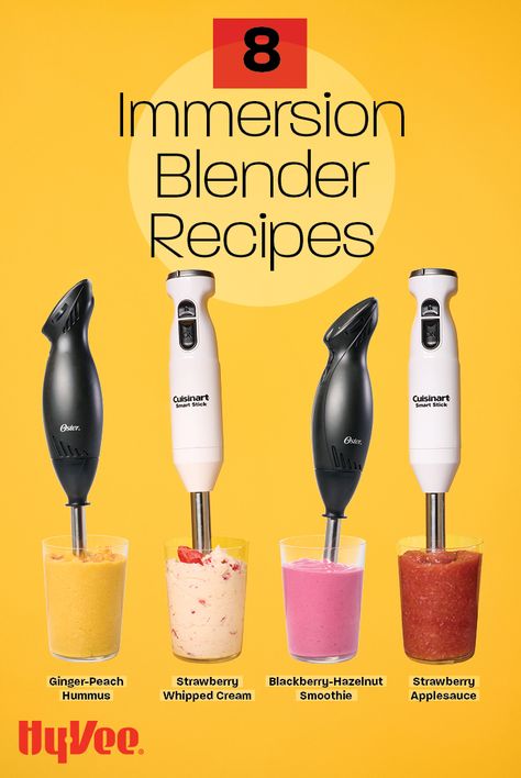 Recipes Using An Immersion Blender, Stick Blender Recipes, Immersion Blender Recipes Smoothie, Emersion Blender Recipes, Vitamix Immersion Blender Recipes, Emulsion Blender Recipes, Immersion Blender Smoothie, Hand Blender Recipes, Immersion Blender Recipes