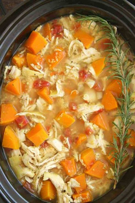 Butternut Squash And Quinoa, Soup With Butternut Squash, Slow Cooker Chicken Soup, Butternut Squash Stew, Squash Quinoa, Butternut Squash Quinoa, Creamy Tuscan Garlic Chicken, Tuscan Garlic Chicken, Quinoa Soup