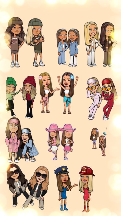 #mojeprveshuffle #myfirstshuffle Preppy Matching Bitmojis, Friend Bitmoji Ideas, Bff Snapchat Bitmoji, Bitmoji Matching Outfits Bff, Halloween Bitmoji Ideas, Snapchat Outfit Ideas, Snapchat Fits, Snapchat Bitmoji Outfits, Bitmoji Outfits Ideas Snapchat